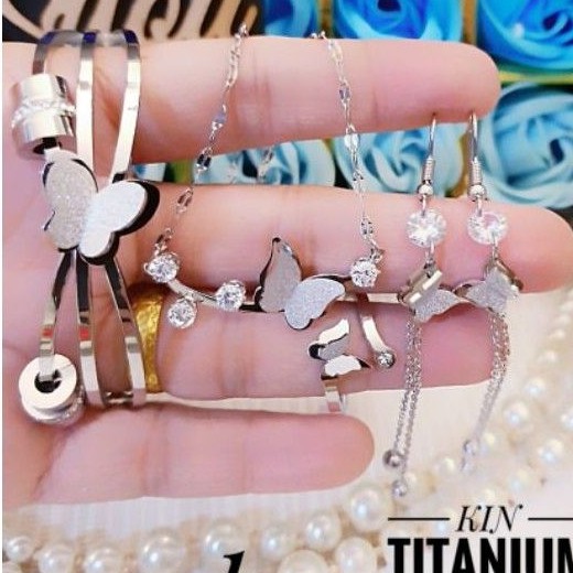 Titanium set perhiasan x3