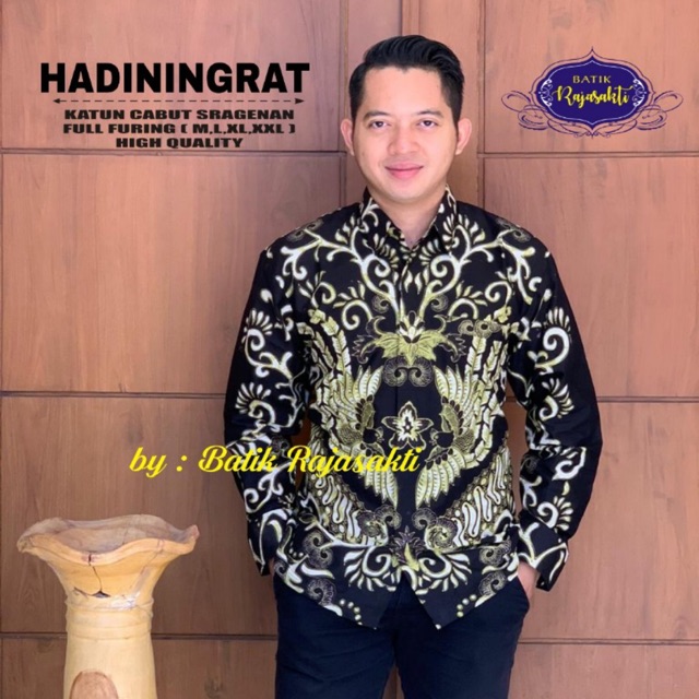 Batik Pria HADININGRAT Katun Cabut Sragenan Full Furing Termurah