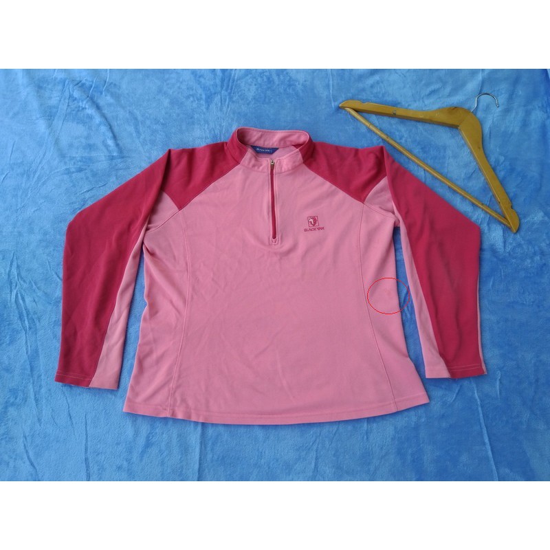 BAJU KAOS OLAH RAGA GUNUNG LENGAN PANJANG PINK - BASELAYER HIKING BLACK YAK PREELOVED
