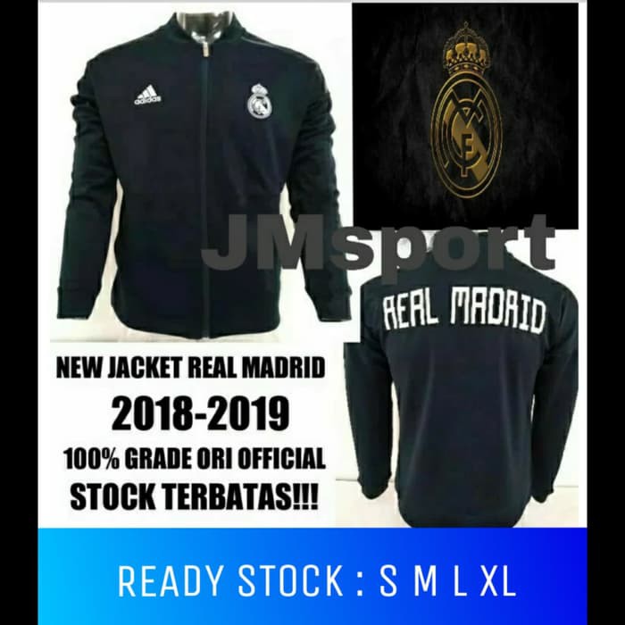 JAKET BOLA REAL MADRID AWAY 2018-2019 GRADE ORI