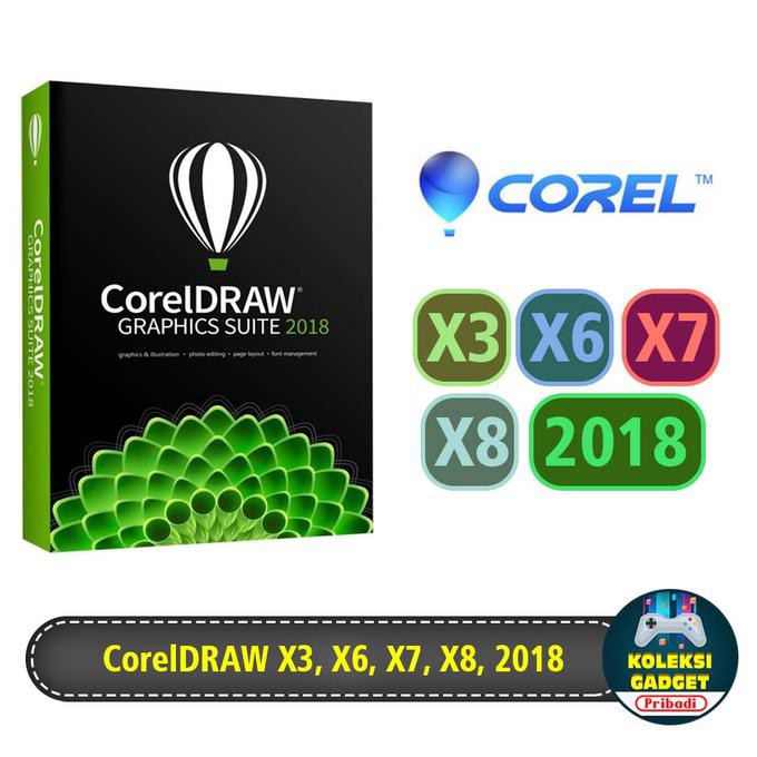 Corel Draw X6 X7 X8 2018 Coreldraw Full Version Shopee Indonesia