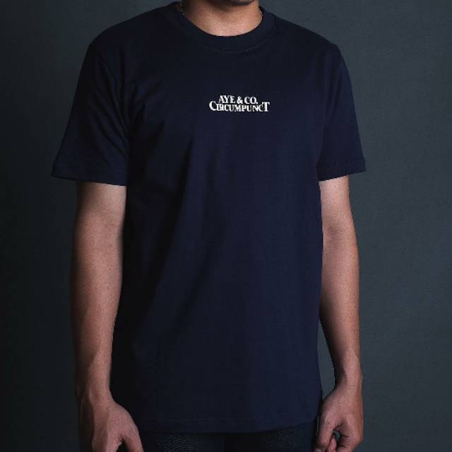 Kaos keren aye&co company varian warna nevy full katun combed 30s