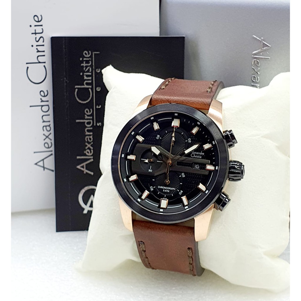 JAM TANGAN PRIA ALEXANDRE CHRISTIE/JAM TANGAN ANALOG/JAM TANGAN ORIGINAL BAHAN KULIT ASLI