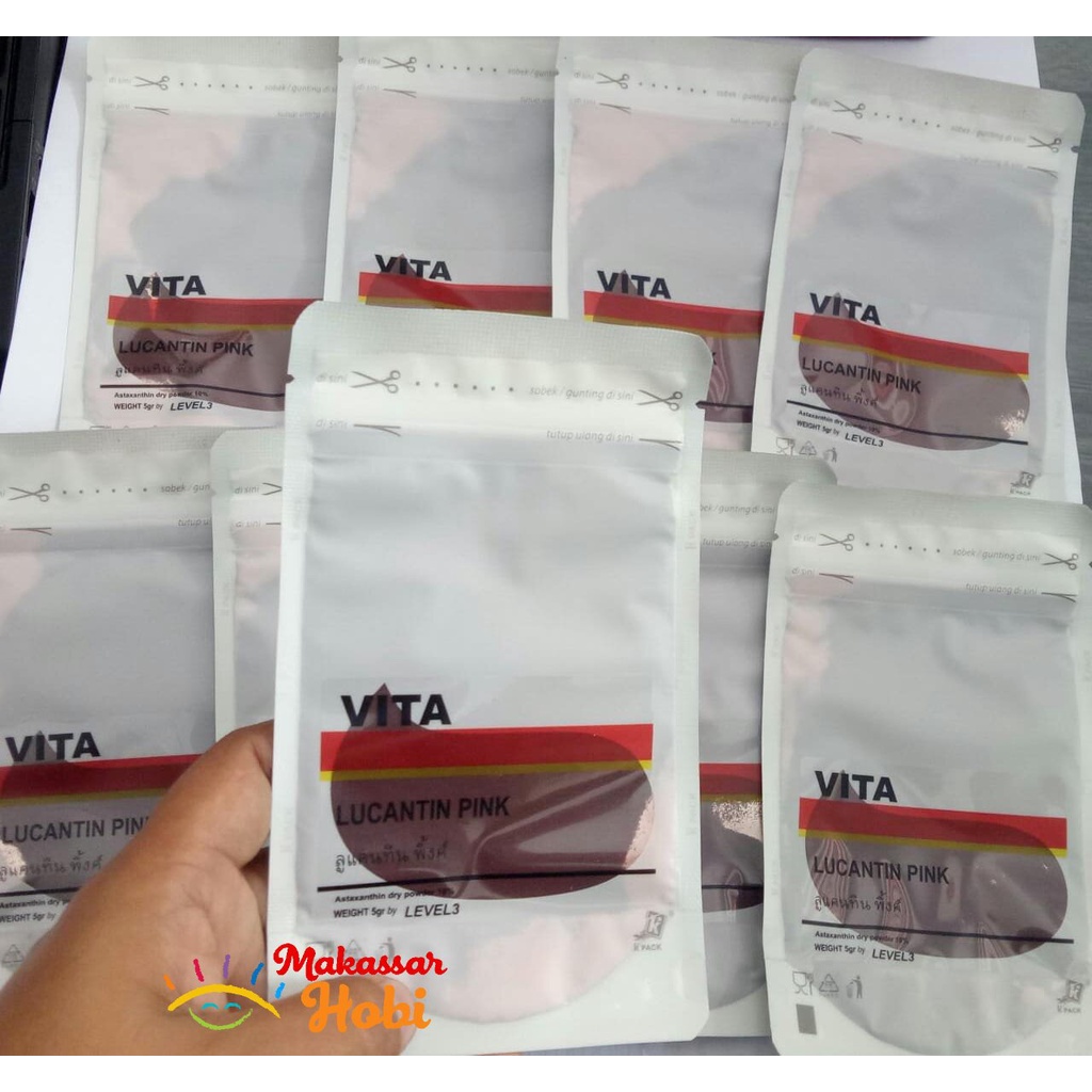 Vita Lucantin Pink Carophyll ASLI 5gr Astaxanthin 10% Jaminan Original