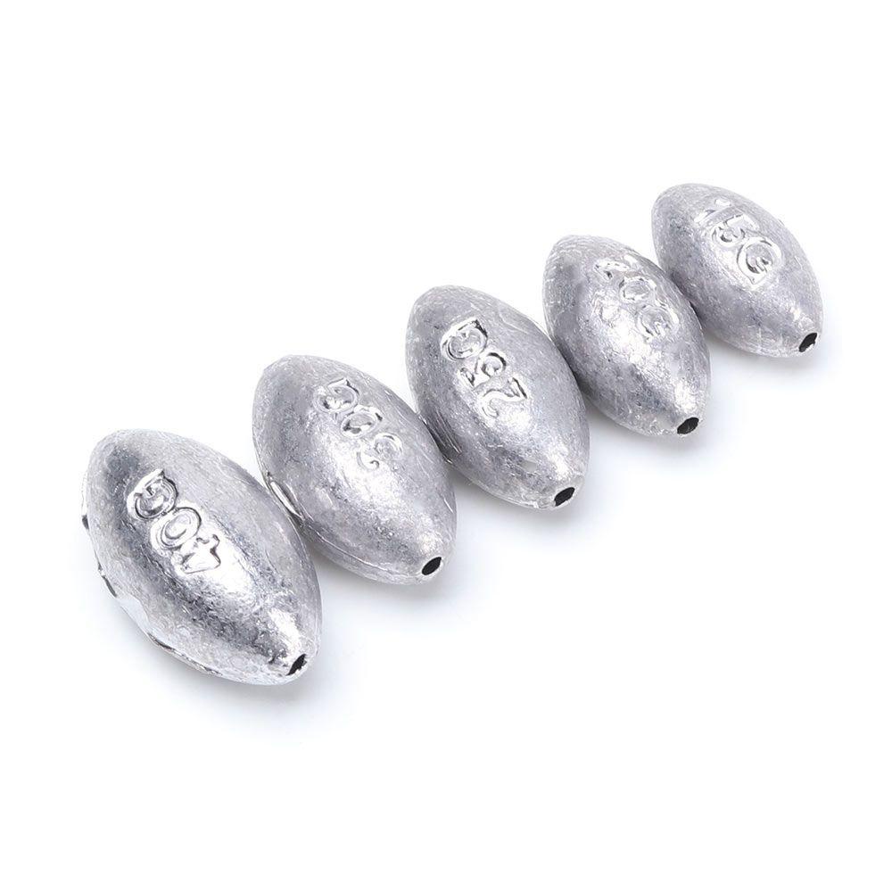 Top5/10pcs Memancing Timbal Jatuh Split Garis Berat Tambahan Sinker Sinker