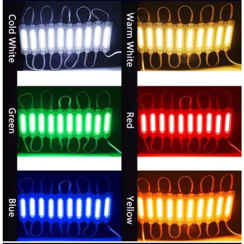 LAMPU LED MODUL 6MATA COB 6818 12VOLT dan 24VOLT WATERPROOF 6 MATA 12V
