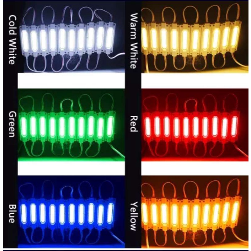 LAMPU LED MODUL 6MATA COB 6818 12VOLT dan 24VOLT WATERPROOF 6 MATA 12V