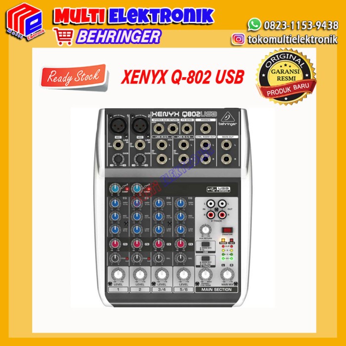 {AudioStore} BEHRINGER Q802USB MIXER Murah