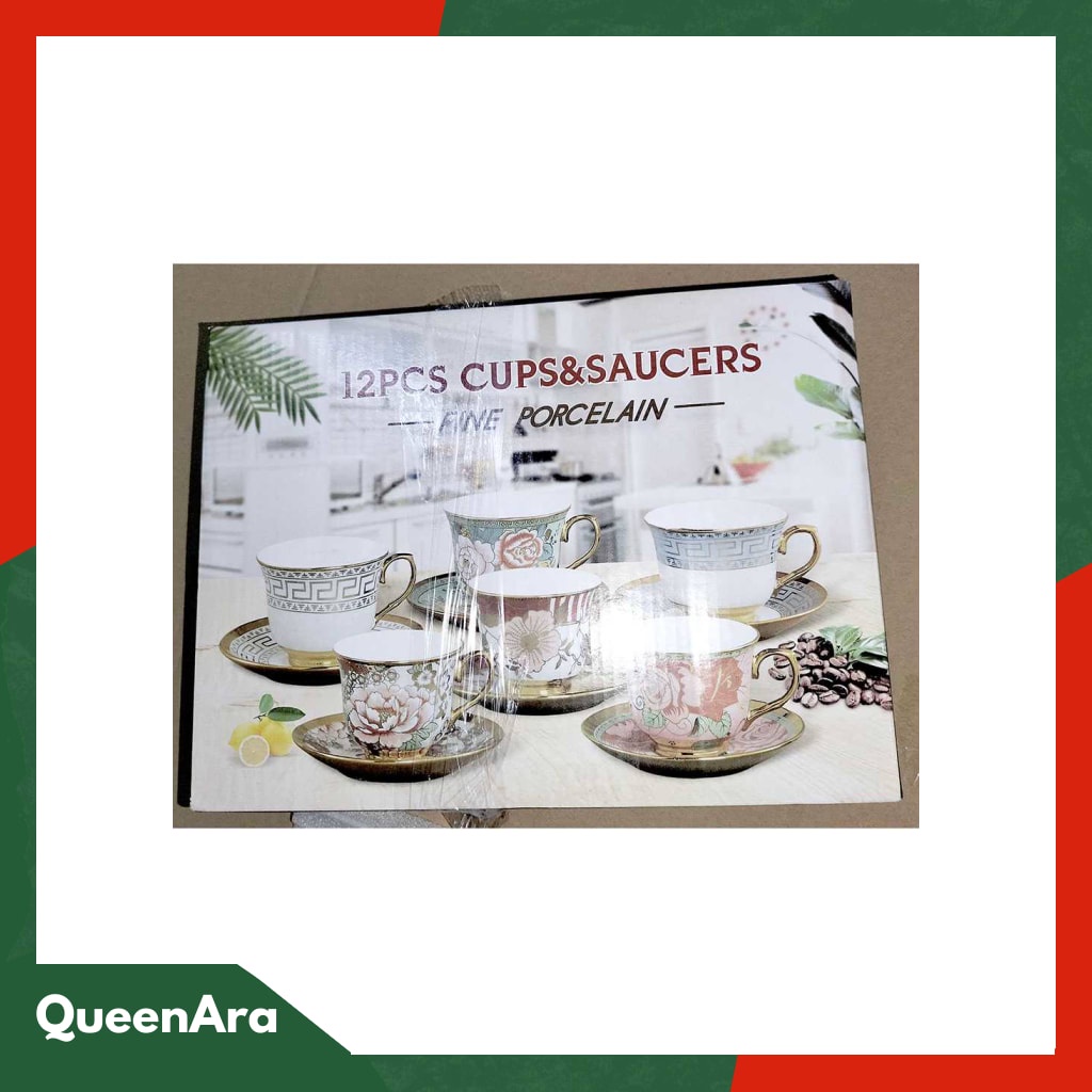 SUNFILI Cangkir Keramik Set 6 in 1 European Style - XS-100