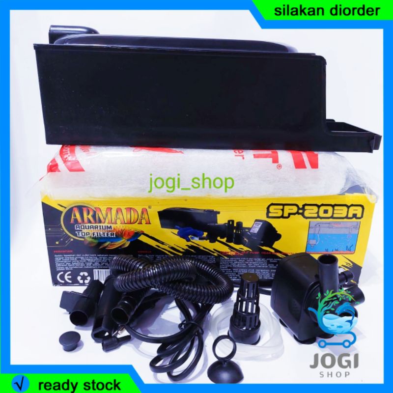 PAKET LENGKAP TOP BOX FILTER BUSA FILTER - UNTUK AQUARIUM 40 - 60cm