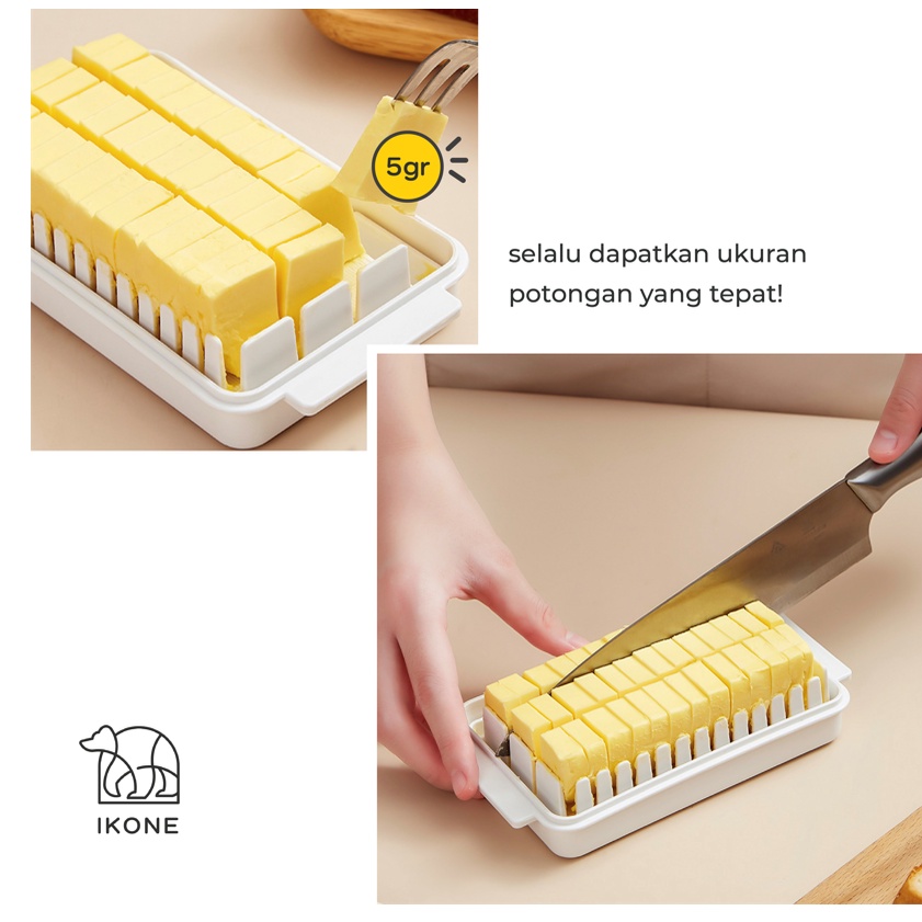 【IKONE】BATA Butter Storage Kotak Penyimpanan Mentega Kotak Butter Penyimpanan Kulkas Organizer Fridge