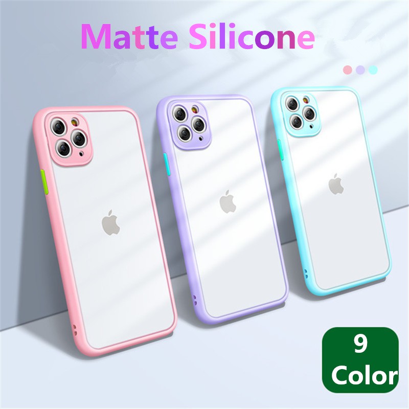 iPhone 12mini iPhone 12 iPhone 12promaxCamera Lens Protective Case Matte Shockproof Hard Phone Armor Back Cover for iPhone 11 Pro Max 6 6S Plus 8 7 Plus X XS Max XR SE2 2020