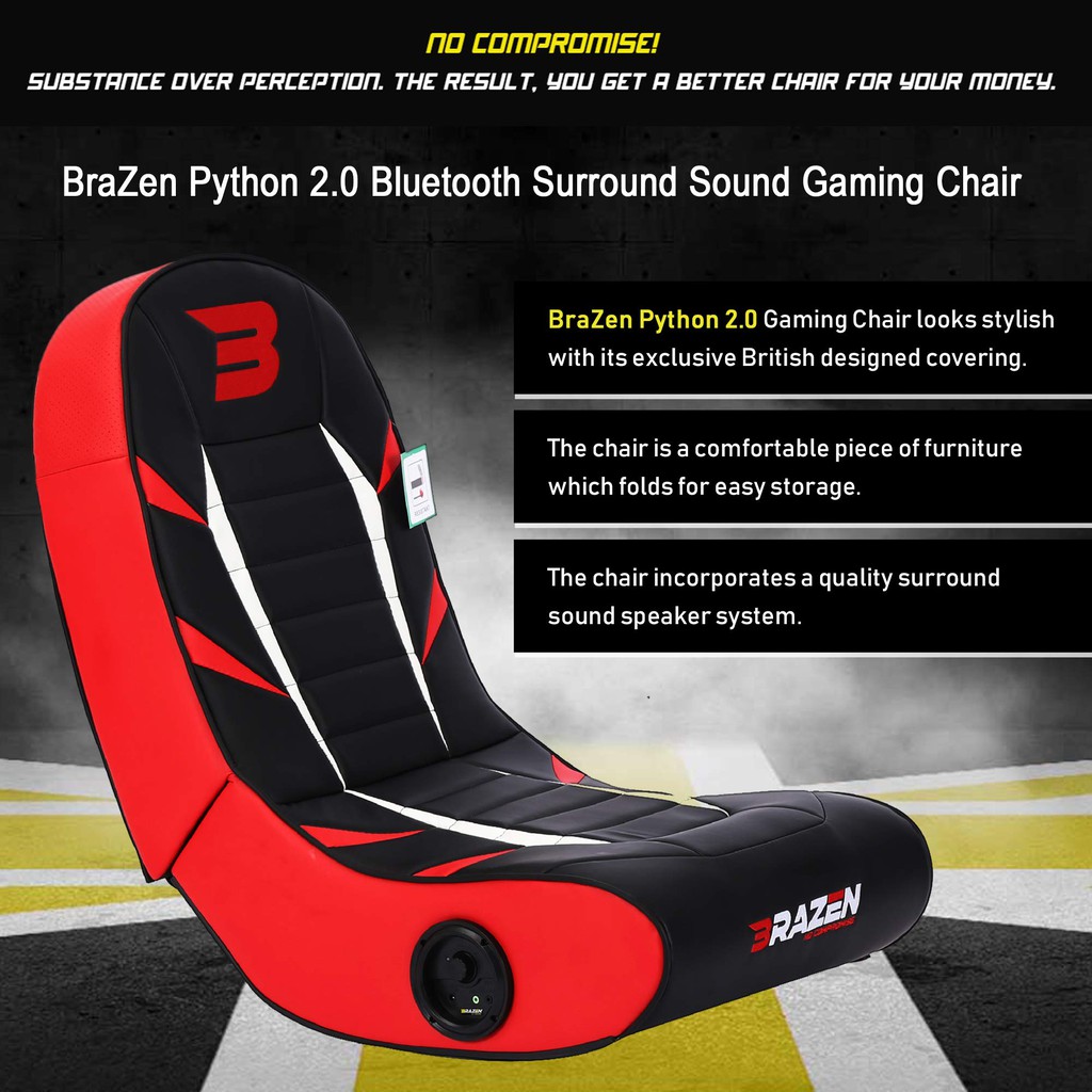 Brazen Python 20 Bluetooth Surround Sound Gaming Chair Shopee Indonesia