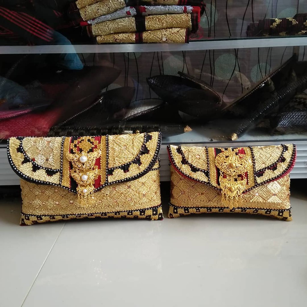 [BISA COD] Clutch Tapis Etnik Lampung