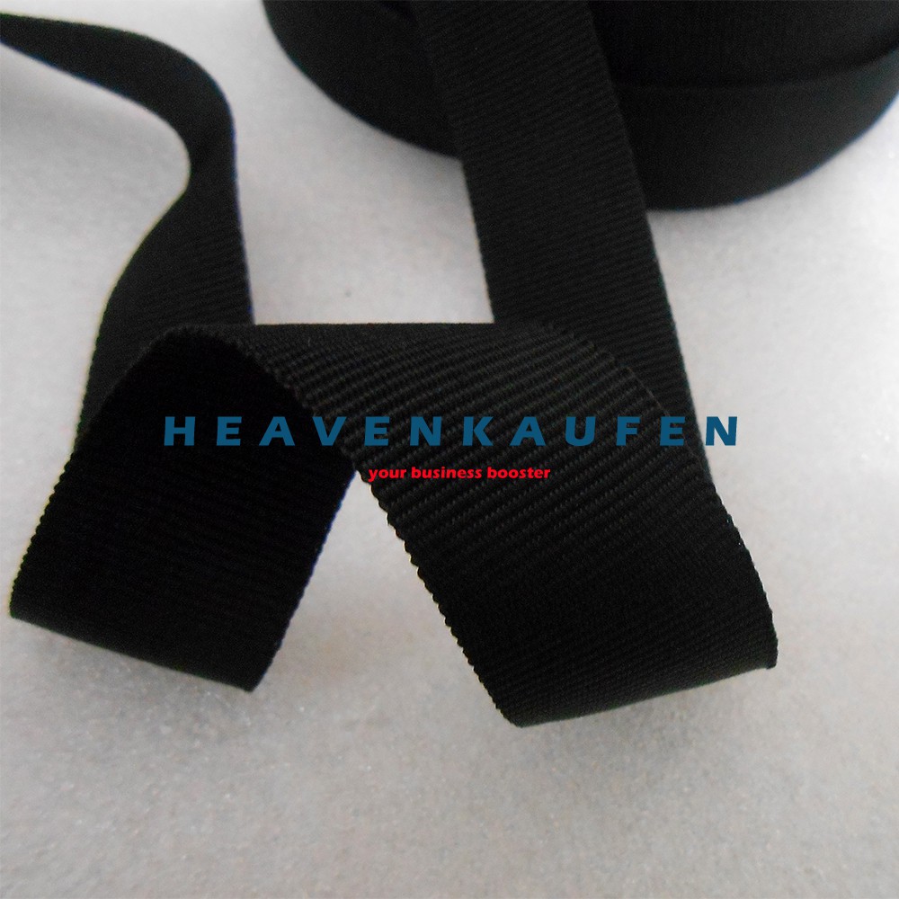 Bisban Pelipit Bungkus Tutup Tepi Jahitan Halus Warna Hitam Lebar 3 cm Harga Per Rol