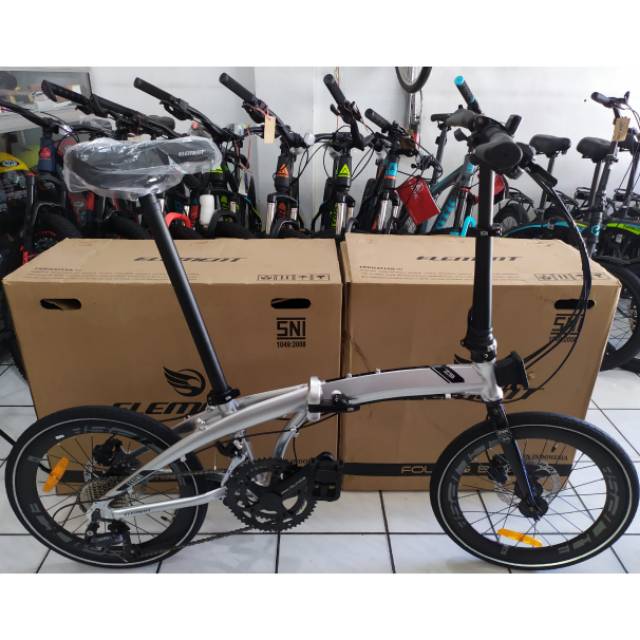 Jual Sepeda Lipat Element Ecosmo Z9 Grey Rainbow 451 New 2020