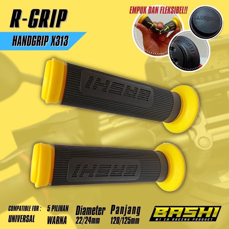 Handgrip Motor Variasi New Hand Grip BASHI Original Type X313 Universal Semua Motor