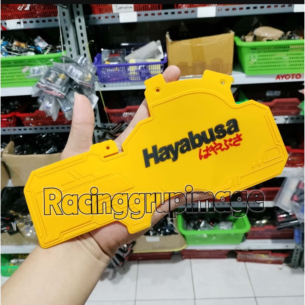 hayabusa Mudflap Honda Vario 110 Techno Karbu Aksesoris Variasi Penahan Lumpur kuning