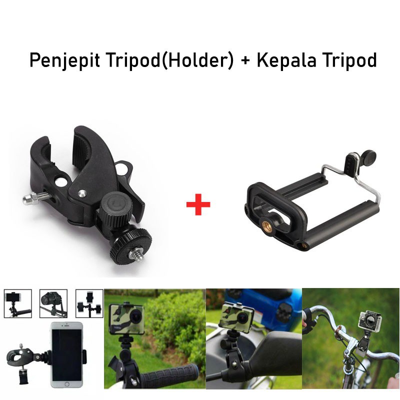 Penjepit Tripod Light Stand Tiang Universal Holder Clamp Plus U Mount