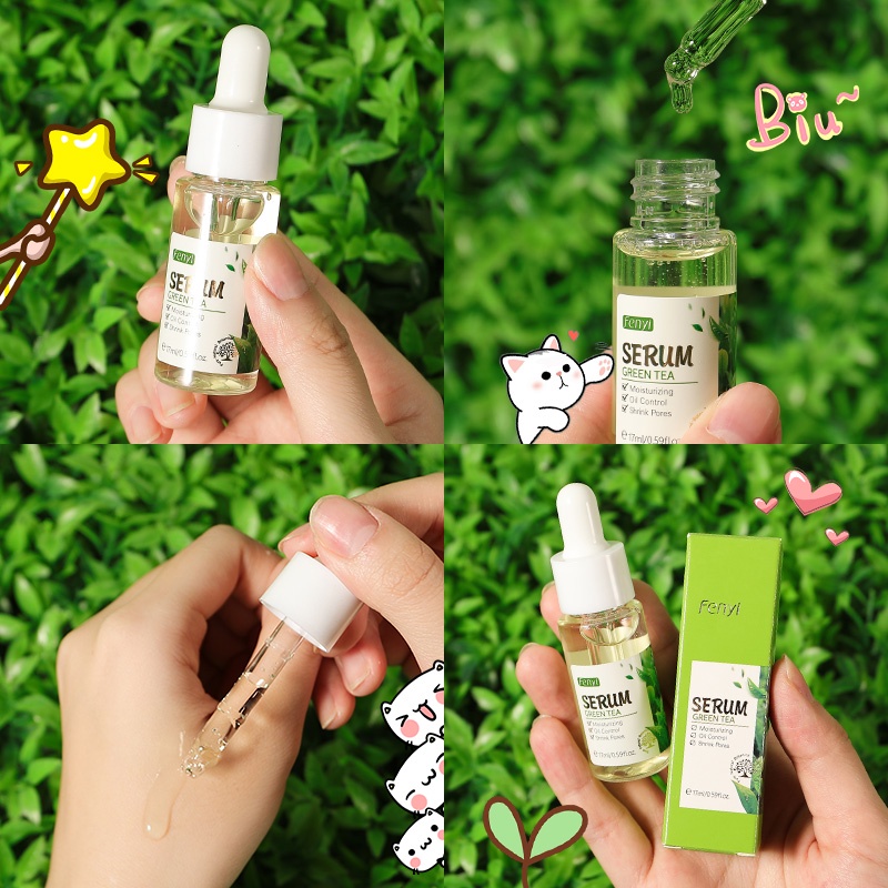 BPOM Fenyi Green Tea Serum Menghilangkan Jerawat Krim Gel Pemutih Pelembab 3pcs