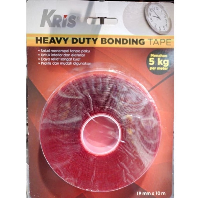 

Nikmati Perekat Kuat Tanpa Paku Kris Heavy Duty Tape 19Mmx10M Sale!!!