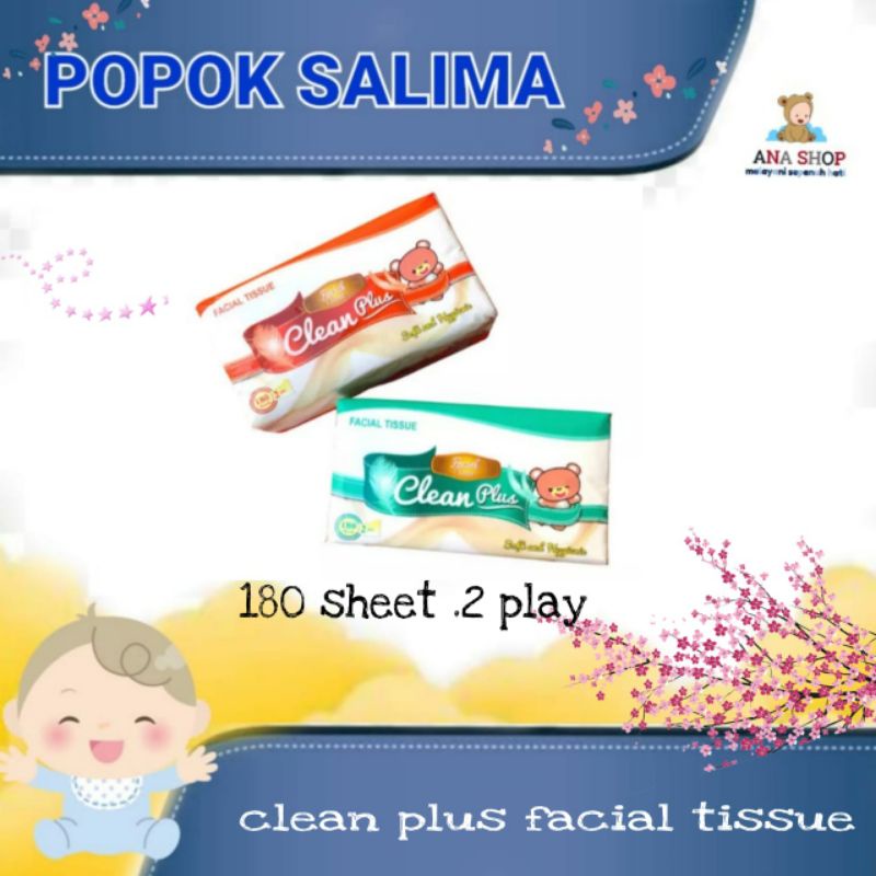 TISU CLEAN PLUS 180 SHEET TISU MURAH DAN LEMBUT