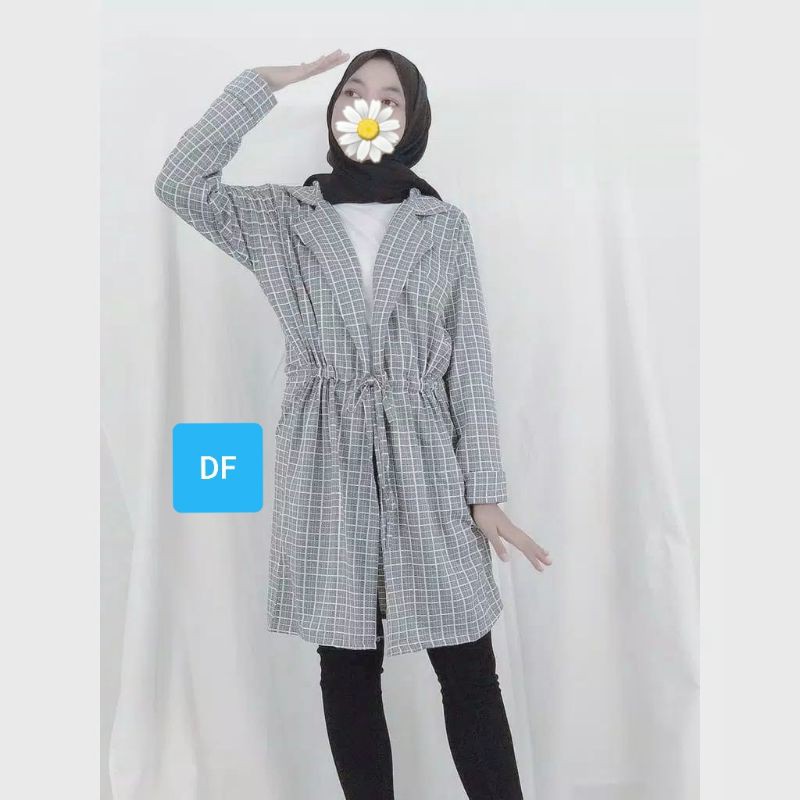 NEW CARDIGAN MOTIF KOTAK / CARDIGAN POLOS KRAH
