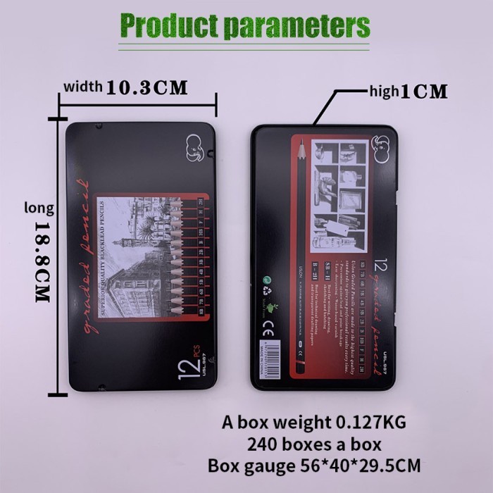 

tulis-alat-paket- superior blacklead pencils 12pcs free case set pensil sketsa drawing -paket-alat-