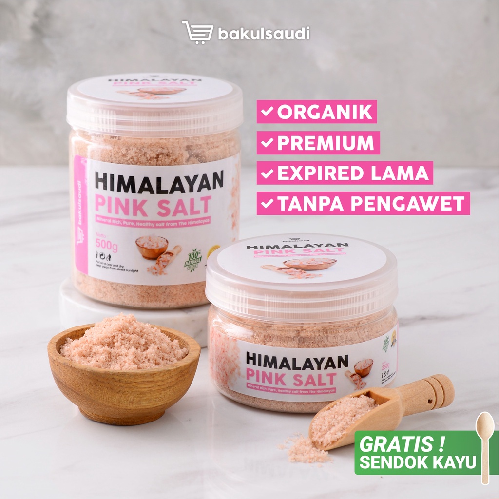 Garam Himalaya Premium Organic Original 100% Natural | Himsalt Organik Himalayan Pink Salt Pure Murni Sea Salt Rock Salt