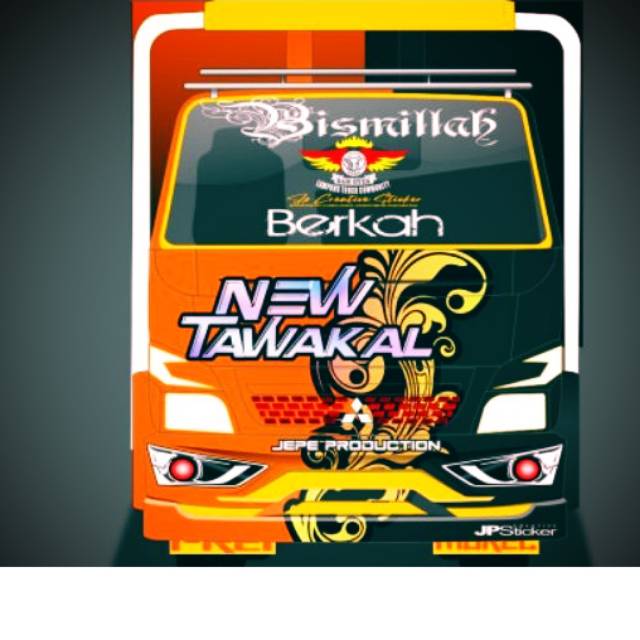 sticker kaca mobil truck
