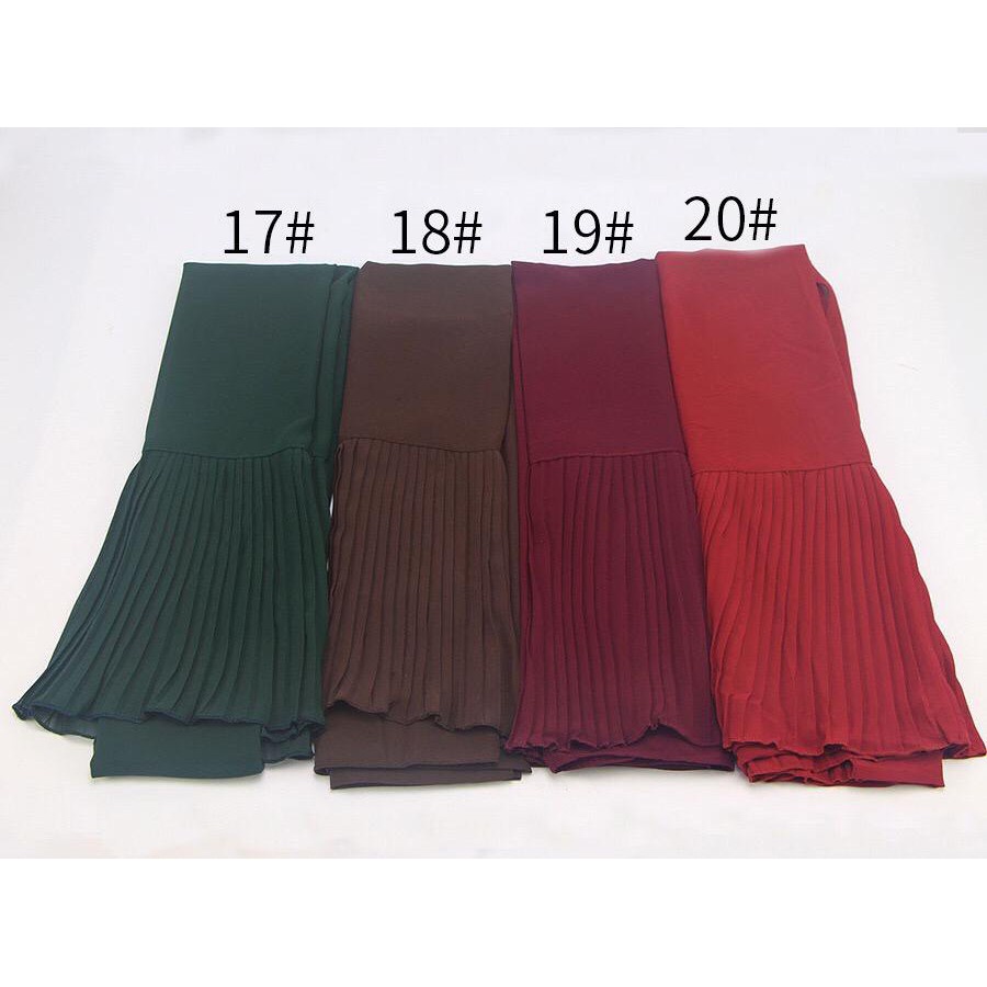 (Lochic) 1-24 Pashmina Rempel Plisket Bawah Ceruty