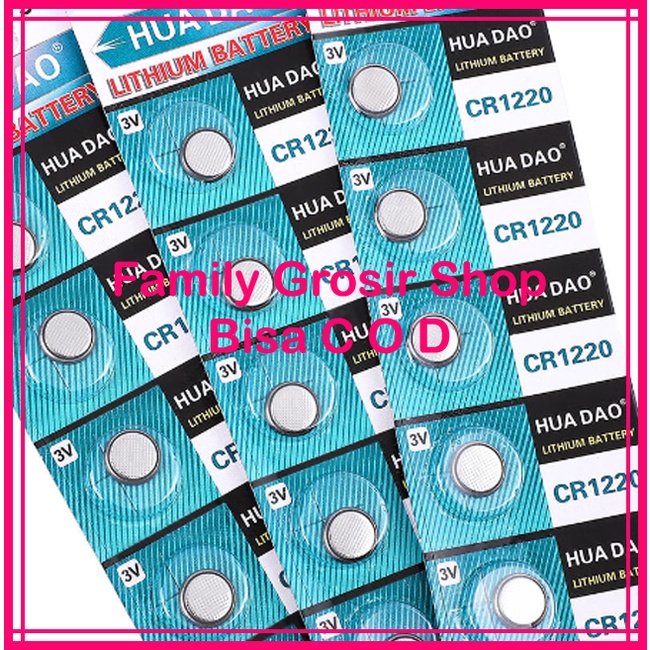 Baterai Kancing CR1220 VINNIC, DOMSEM, LITHIUM, HUADAO/ Lithium Battery 3V / Button Cell