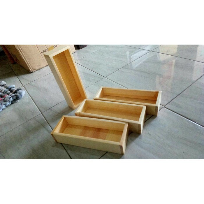 Nampan / Tray / Baki Kayu Pinus Mini Serbaguna 26 x 8 x 6