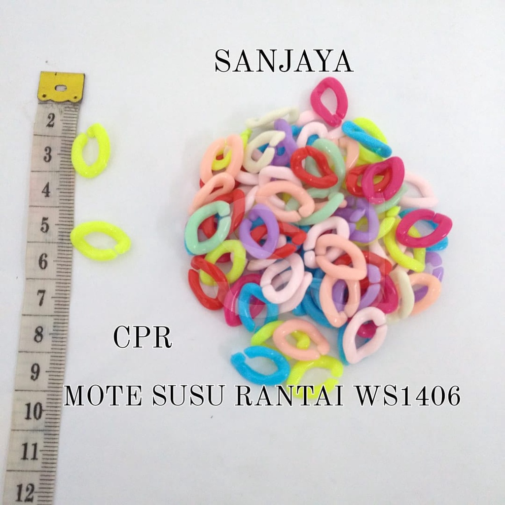 RANTAI SUSU / RANTAI SUSUN / RANTAI PLASTIK WARNA WARNI / STRAP MASKER / CONNECTOR MASKER / MOTE SUSU RANTAI WS 1406 CPR