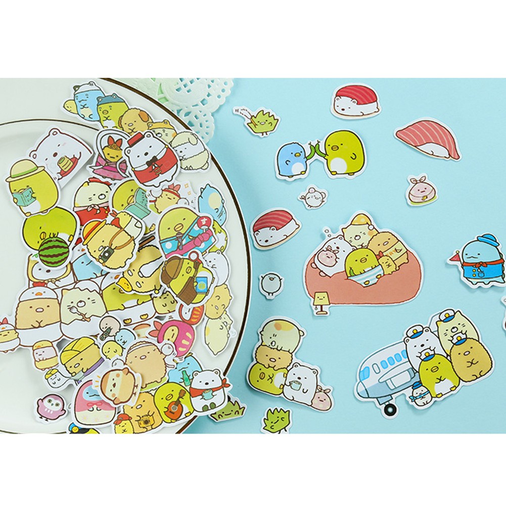 (Tk) Stiker Motif Kartun Lucu Warna-Warni Untuk Dekorasi Diary / Scrapbook / Keyboard / Gelas / Hadiah Anak