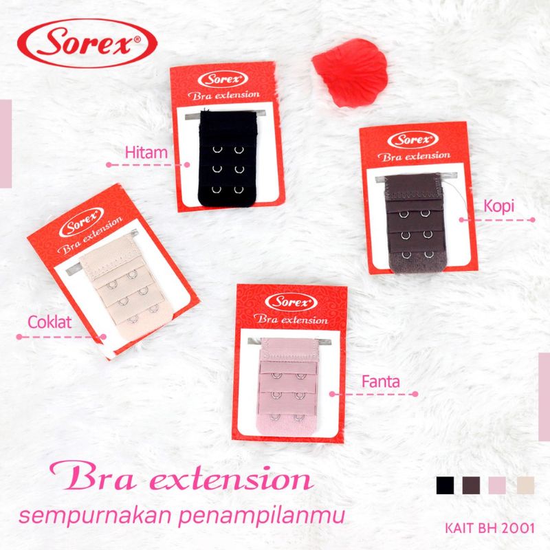 Sambungan Tali Bh Bra Extension Sorex Kait Dua dan Kait Tiga