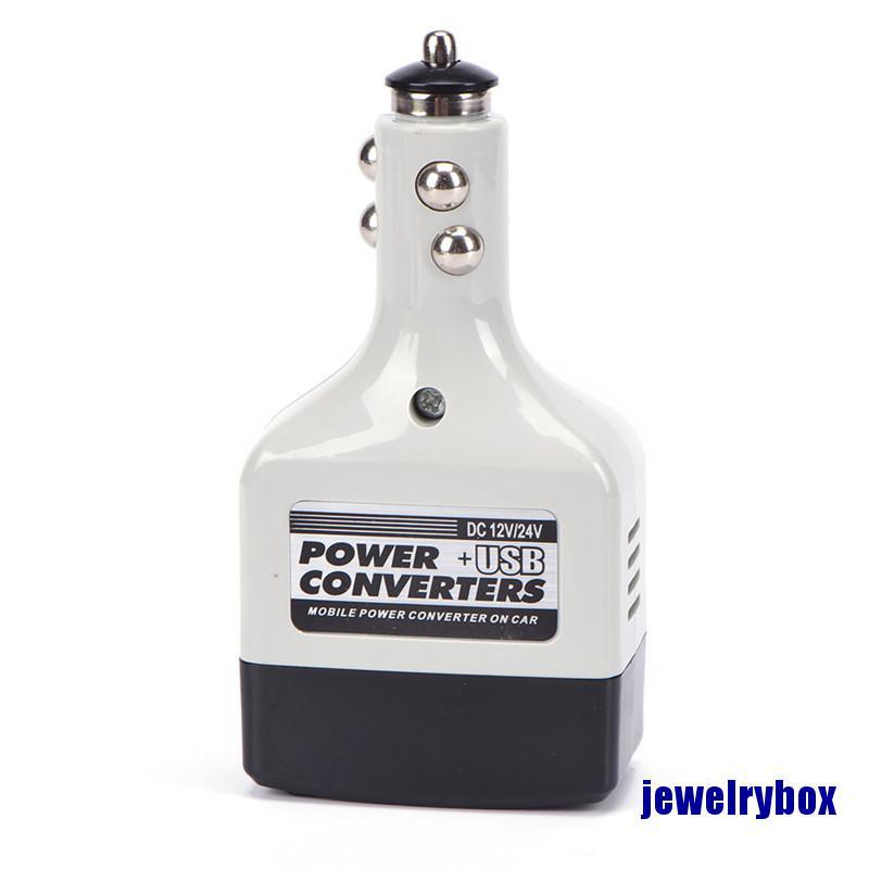 (Jewelrybox) Adaptor Charger Power Dc 12v Ke Ac 220v Dengan Port Usb