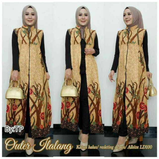 Outerbatik / outerbunga ilalang / long cardi / maxi cardi