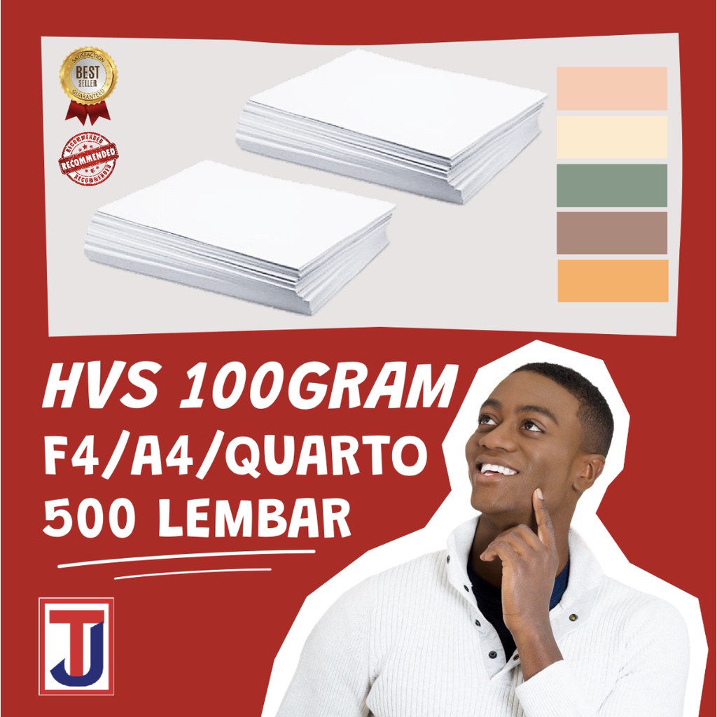 

KERTAS HVS 100 GRAM Folio F4 /A4 /Quarto / Kuarto Merek RAP isi 500 Lembar