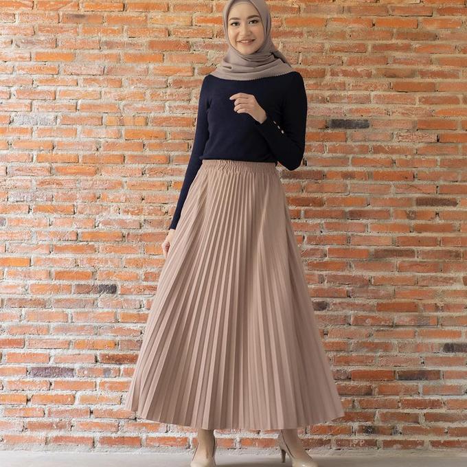 rok plisket xxl jumbo murah / rok plisket premium / rok plisket Termurah