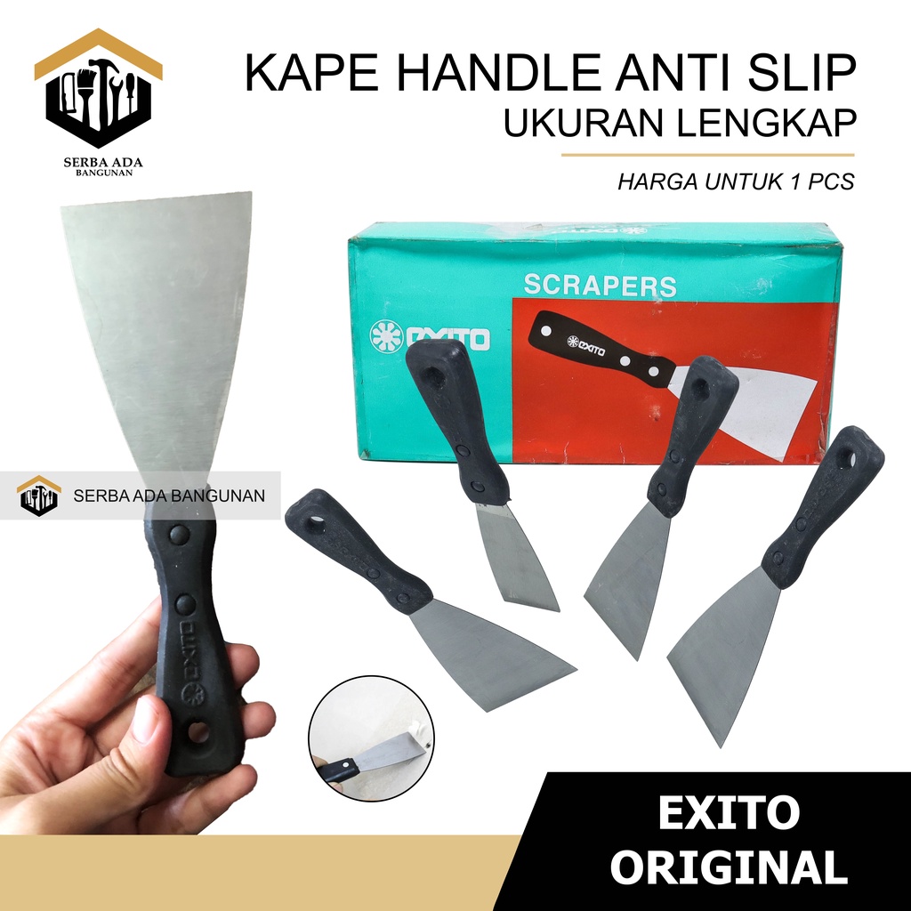 Kape Kerok Stainless Gagang Fiber Kuat Scrap - Weldom Kape Exito/ Scraper Gagang Karet / PVC Berkualitas