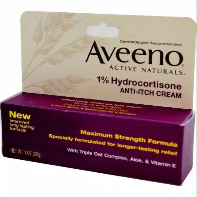 Aveeno 1% Hydrocortisone Anti-itch Cream 28gr