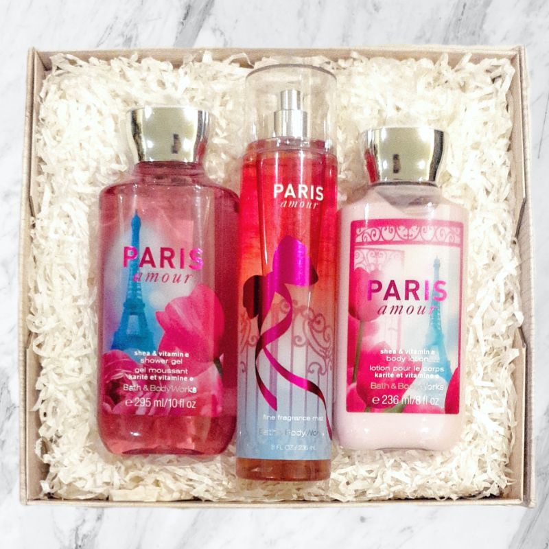 BBW PARIS AMOUR GIFT SET PAKET BATH &amp; BODY WORKS