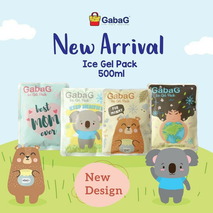 Gabag Kids ICE GEL Pack 500gr - Polos / Koala / Best Mom / Honey Bear / Mother Earth