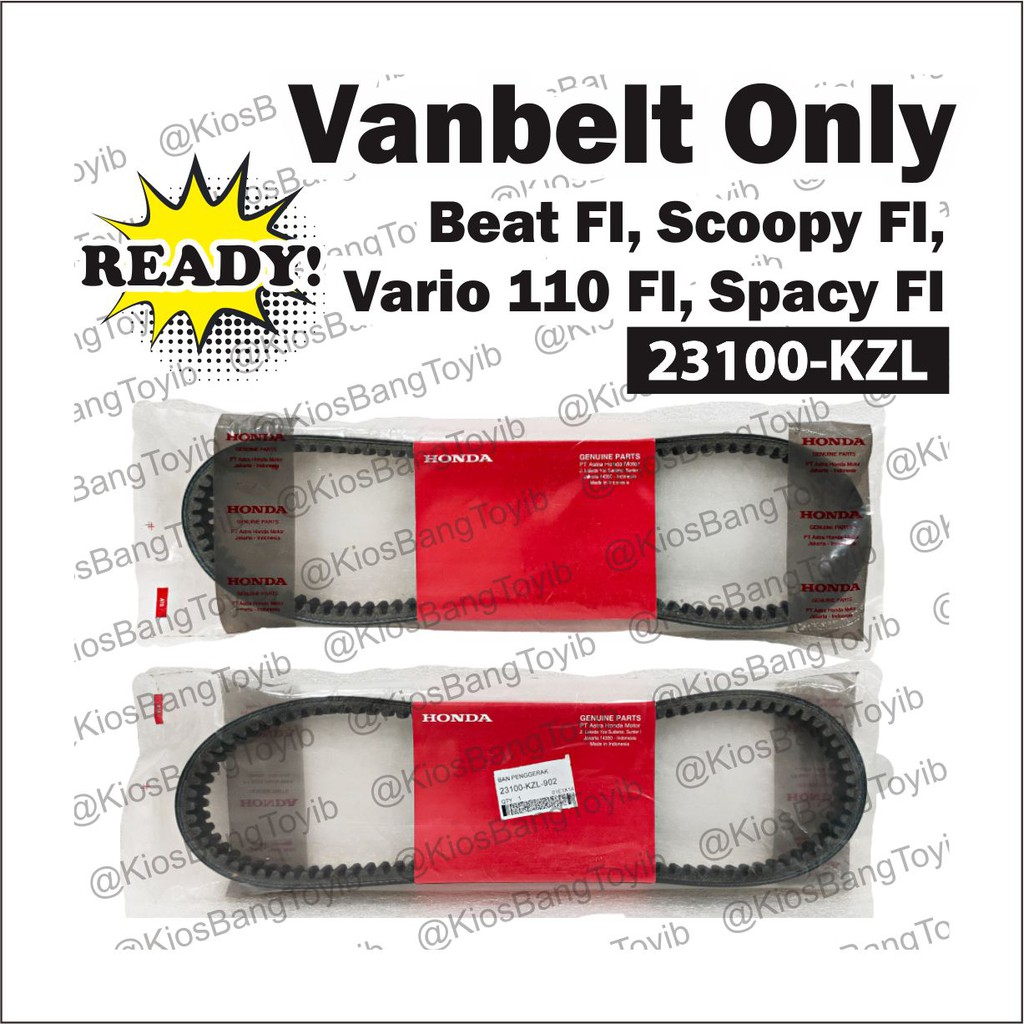 Vanbelt V-belt Vbelt Only Honda Beat FI/ Scoopy FI/ Vario 110/ Spacy FI (23100-KZL-902)