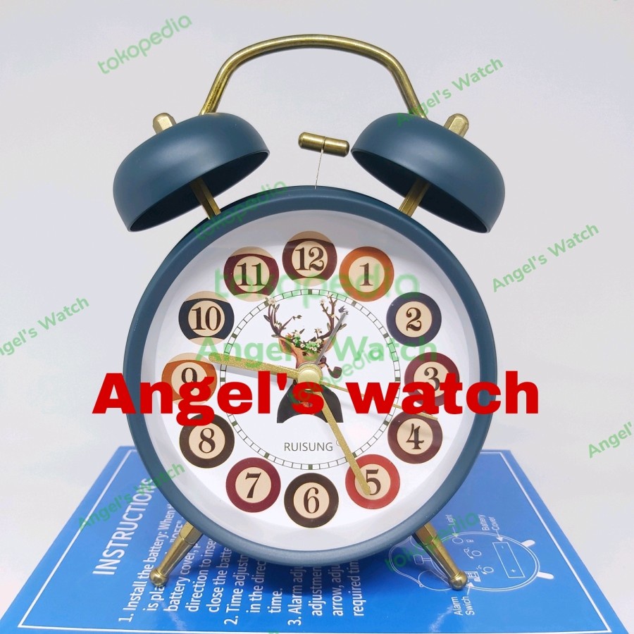 jam weker jumbi kring sweep senyap /jam meja weker alarm kring kencang murah