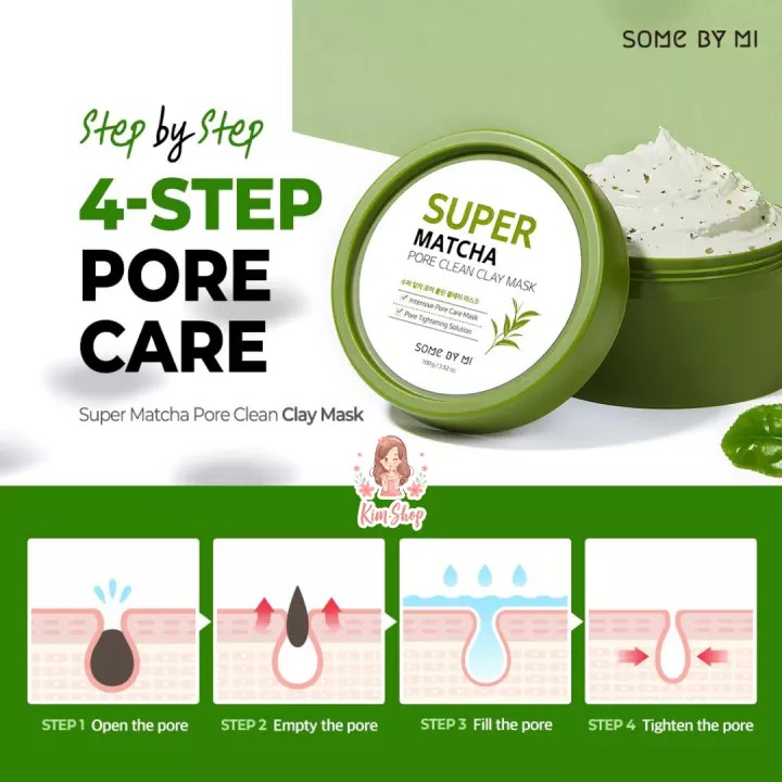 SOME BY MI Super Matcha Pore Clean Clay Mask Original Korea 100gr