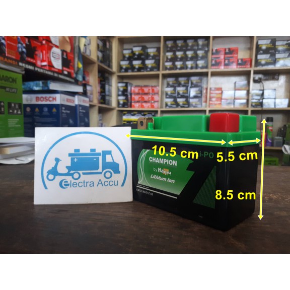 "Aki Motor Suzuki Shogun Accu Lithium Ion Champion haijiu kering"