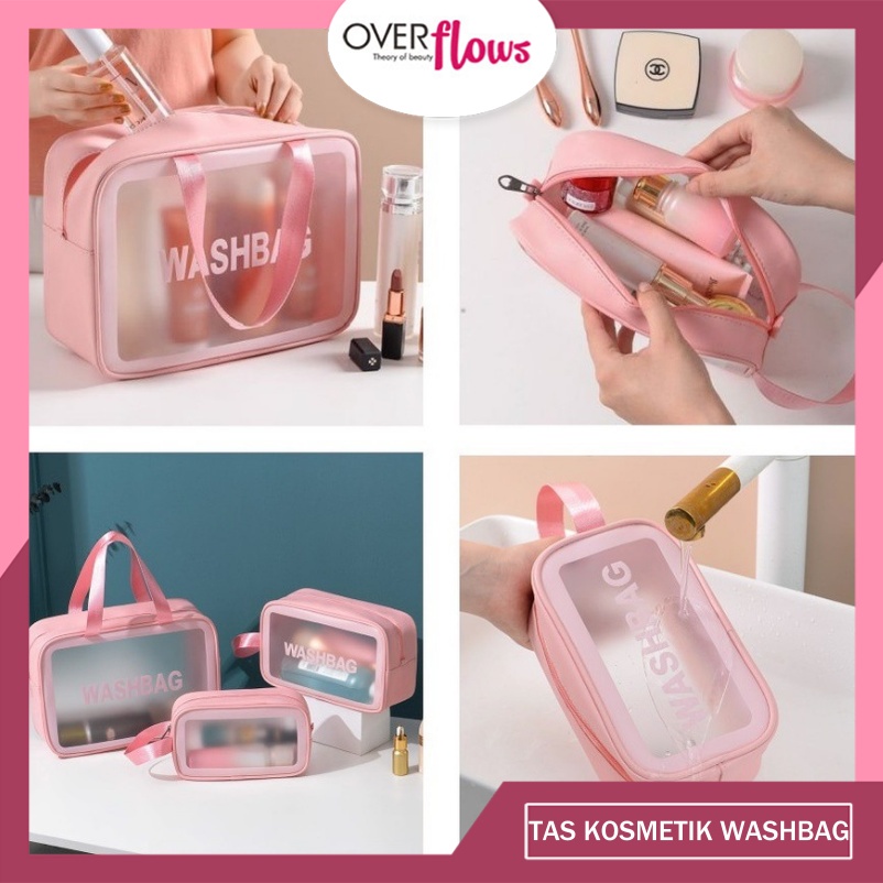 OVERFLOWS.ID  TAS KOSMETIK WASHBAG / TAS KOSMETIK PORTABLE / TAS PERALATAN KAMAR MANDI imPORT MURAH