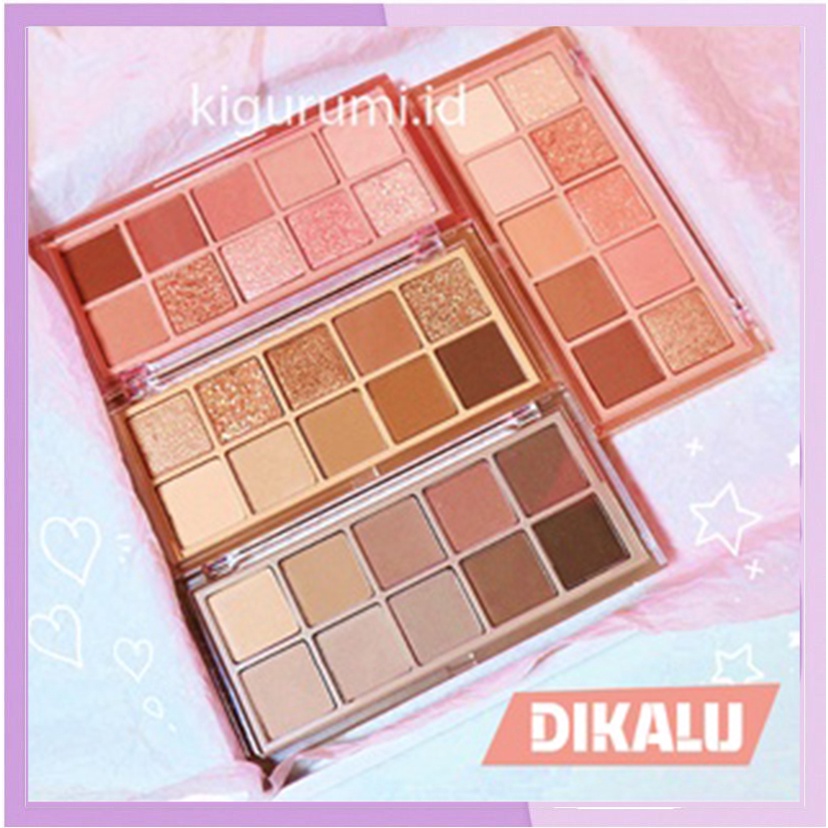 DIKALU Premium Eyeshadow Matte Palet Waterproof Glitter Pallete 10 Colors Berfungsi Membuat Efek Riasan Mata Yang Berkilau  XX041